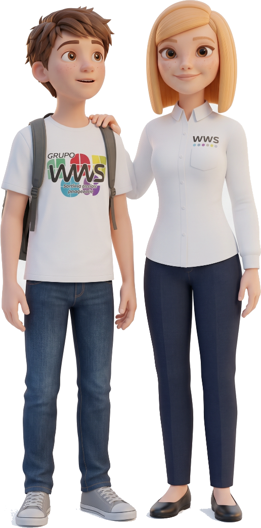Personagens do Grupo WWS: jovem aprendiz e colaboradora